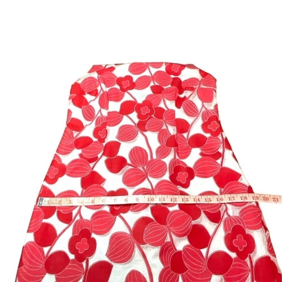 TALBOTS Floral Lace Sheath Dress Cotton Blend Lace over White Lining US Sz 8 - Picture 8 of 11